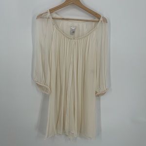 Diane Von Furstenberg 100% Silk Ivory Mini Dress